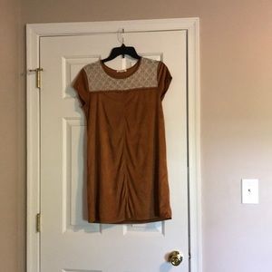 Tan suede dress